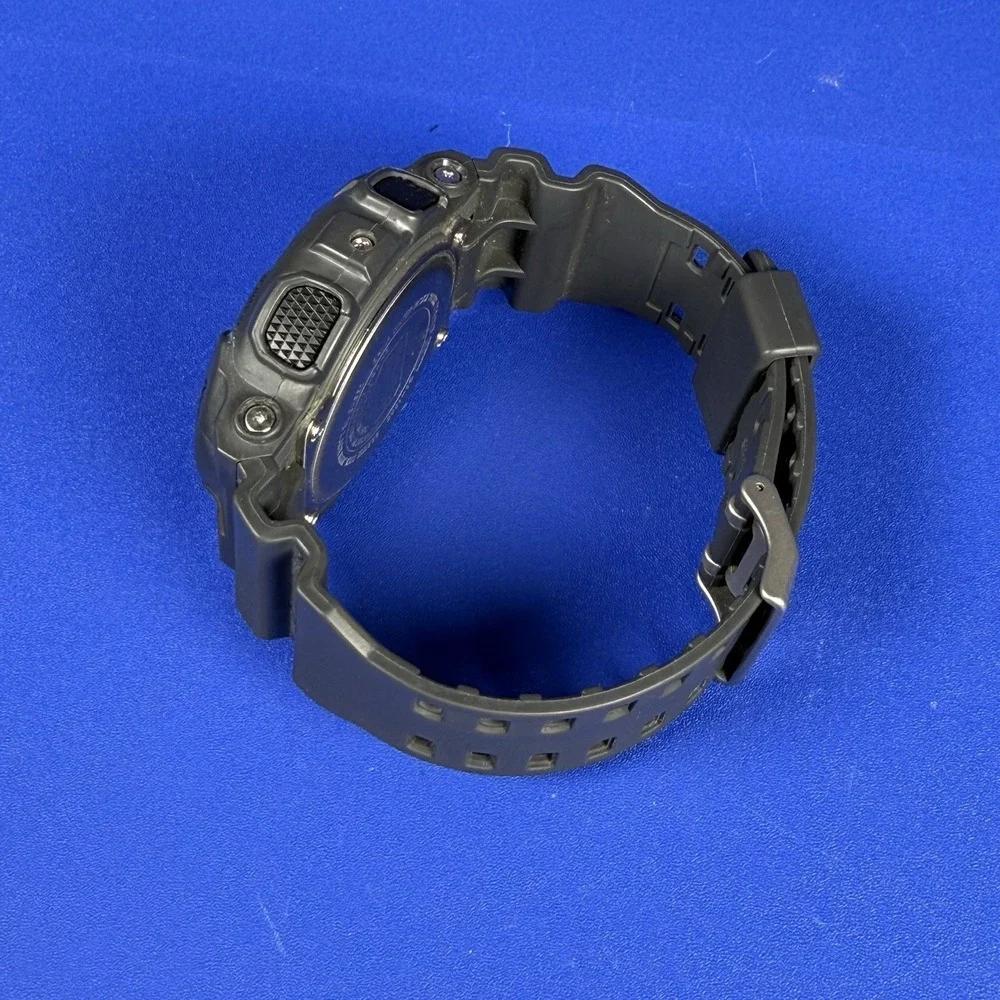 Casio G-Shock 5081 GA-100C Charcoal Blue Hands Analog Digital Watch Face